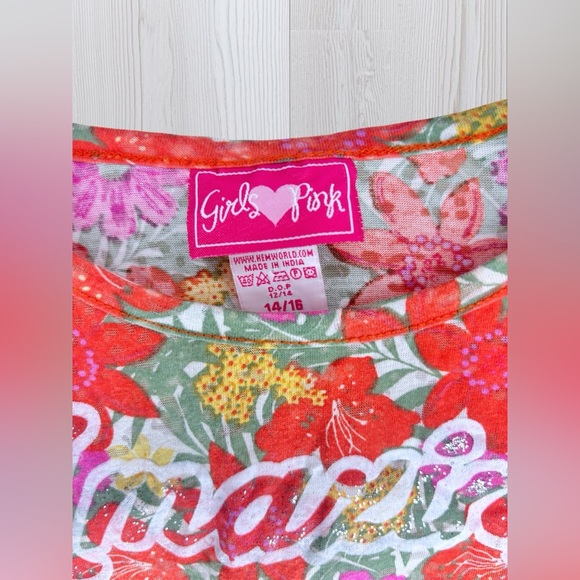 Girls Floral Short Sleeve Tee - Picture 4 of 7